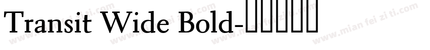 Transit Wide Bold字体转换